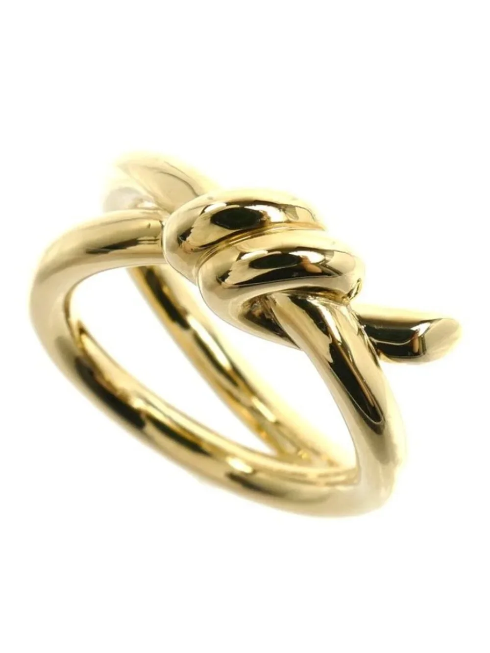 Tiffany & Co 18k Yellow Gold Knot Double Low Ring